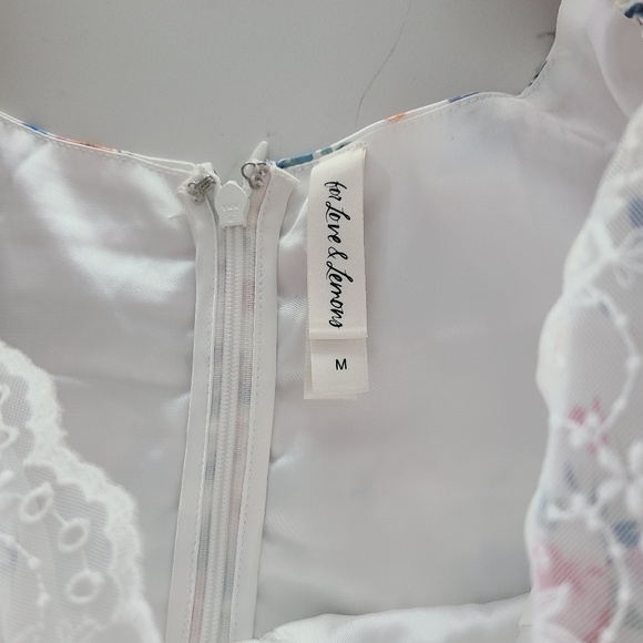 For Love and Lemons Juliet Sweetheart Bustier Puff Sleeve Mini Dress - Picture 9 of 10